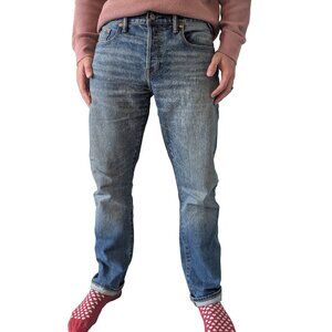 GAP Kaihara Japanese Selvedge Denim Stretch Skinny in Medium Dark Wash | 32 x 30